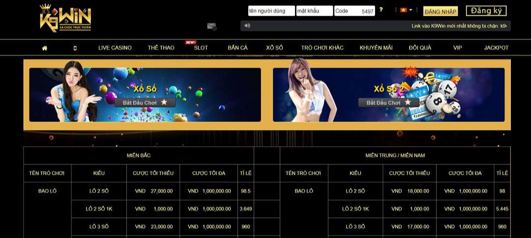 Casino là sản phẩm cá cược được K9win đầu tư rất nhiều
